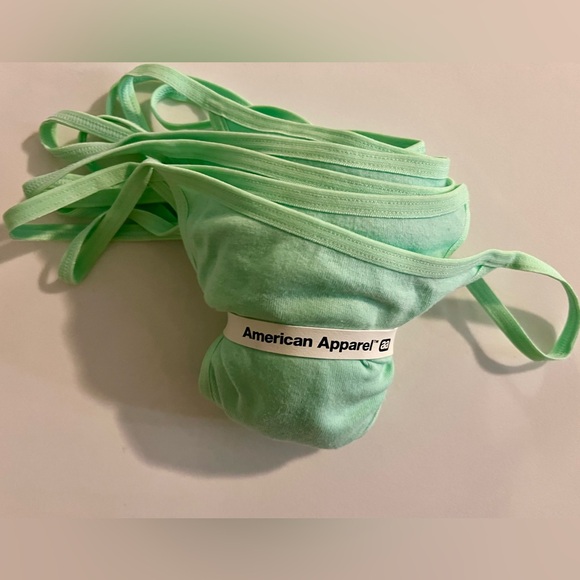 American Apparel Mint Green Thongs - set of 12! - Picture 2 of 5